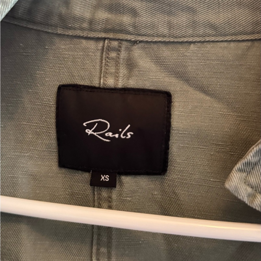 Rails Olive Drawstring Utility Jacket - Picture 4 of 5